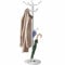 Casaria® Porte-manteau Blanc avec base en marbre 14 crochets 37x37x175cm portemanteau sur pieds rangement porte-parapluie