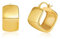 Gold Creolen Ohrringe für Damen, Kleine Breite Ohrringe Hypoallergene Silber 925 Ohrringe Kleine Eckige Klobige Huggie Breite Creolen Ohrringe Schmuck Geschenk für Hochzeit Party