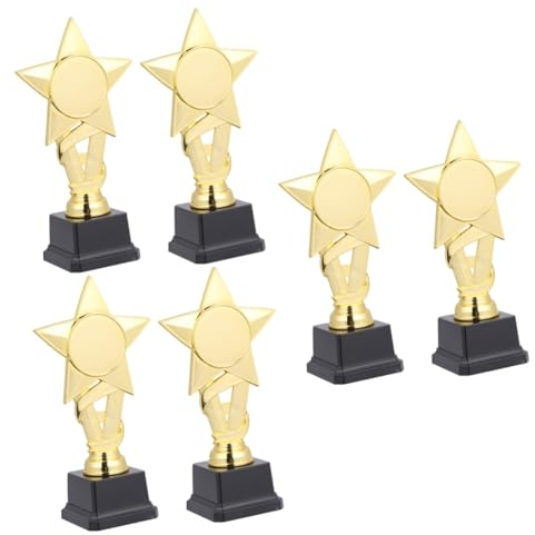 Yardwe 6 STK Trophäe Geschenk Sport Student Sterne-Pokal Mini-Baseball Erwachsene Pokale vergeben Tennis kleine Pokale Partyzubehör Pokale für Sieger Fußball Partybedarf Kind Plastik