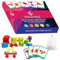 Spielhansa® Montessori Spielzeug Tangram Puzzle,Holzpuzzle 48 Designkarten in Deutsch-Englisch,155 Bunte geometrische Formen, Lernspiel,pädagogisches Geschenk,Lernen mit Spaß