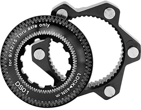 POENVFPO Brake Center Lock, Aluminium Alloy 6 Bolts Center Lock Adapter Bike Center Lock Bike Parts Compatible with Bike Enthusiasts (Black)