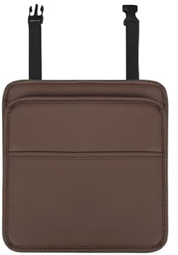 Organisateur de voiture, Organisateur de siège arrière de voiture Sac de rangement, Poubelle de voiture avec sangle à boucle réglable, Organisateur de siège de voiture en cuir de haute qualité