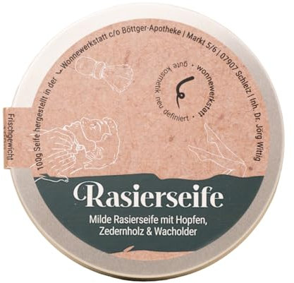 Rasierseife, beruhigende und pflegende Rasierseife für Nassrasur