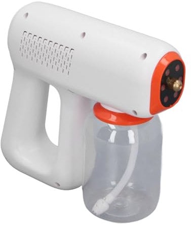 Atomizer Sprayer, 300ml Handheld Nano Atomizer Fogger Spray Machine Spray Gun Electrostatic Sprayer Rechargeable with Blue Light for Touchless Sanitization