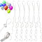 100 chiusure per palloncini con nastro in poliestere, chiusure per palloncini, con chiusura rapida, per compleanni, matrimoni, decorazioni di carnevale, feste, Natale