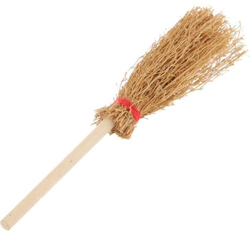 Mini Witch Brooms,Halloween Brooms Pendants,Wooden Witch Broomstick DIY Broom Ornament,Simulation Witch Fairy Garden Decorative Accessory Craft Collection Wooden for Dollhouse
