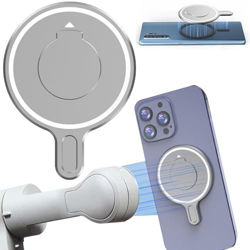 Honbobo Magnetic Phone Clamp for DJI Osmo Mobile 6, Magsafe Adapter Mount for iPhone 16/15/14/13/12, Magnetic Holder for Android/other phone, Accessories for DJI OM 6/DJI OM 5/DJI OM 4SE