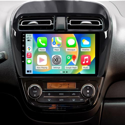 ACAVICA Autoradio Android 15 für Mitsubishi Mirage Space Star 2012–2023 Dodge Attitude 2015–2023, 9 Zoll Touchscreen mit Wireless CarPlay Android Auto, Bluetooth 5.0, Navi, DSP, 4+64GB Speicher