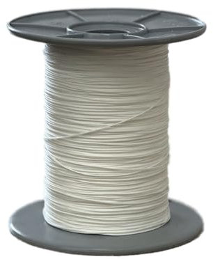 Schnur für Plissee & Jalousien – 0,8mm Weiß – Spannschnur für Rollos, Plisseeschnur Reißfest (20 m)