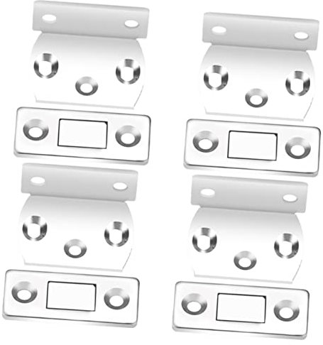 NUOBESTY 4Sätze Magnetische Türfänge Selbstklebend für Schränke und Türen Leise für Kleiderschränke Küchenschränke Weinschränke Langlebige Konstruktion ohne Bohren