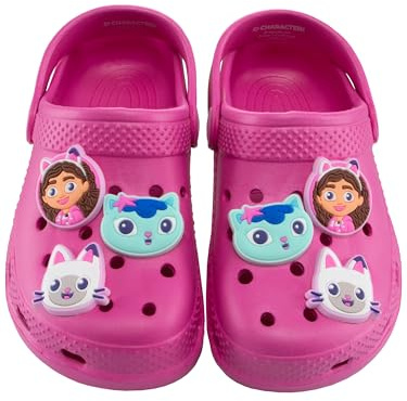 DreamWorks Gabby’s Dollhouse Girls Clogs, Girls Shoes, Summer Kids Shoes, Pink 10