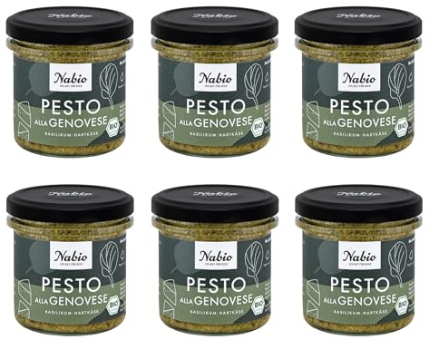 NABIO | Pesto alla Genovese I La Dolce Vita im Glas I extra cremige Textur (6 x 130g)