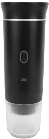 Cryfokt Caffettiera Elettrica Portatile Ricaricabile per Casa, Auto, Viaggi, ufficio; Funzionamento con un Pulsante per gli Amanti del caffè; Materiali ABS (BLACK)