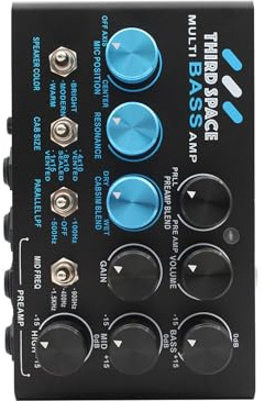 Fabater Pedal de Efectos Múltiples para bajo, Preamplificador de Grado Profesional con Ecualizador de 3 Bandas para Grabación en Vivo, Metal