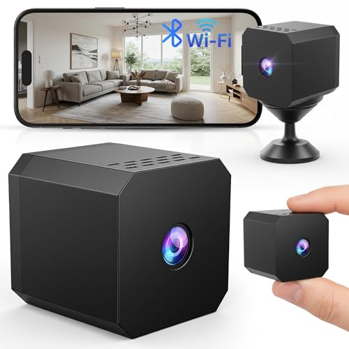 Panda & Bamboo Mini Camara espia, Camara vigilancia WiFi Interior (2.4Ghz), Camara vigilancia WiFi Exterior, 1080p, Vision Nocturna, Detección de Movimiento, Camara espia Oculta, Camara vigilancia