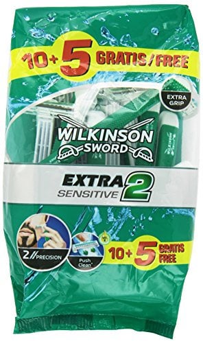Wilkinson Sword Extra 2 Sensitive Herren Einwegrasierer, 10 + 5 St, 1er Pack