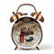 GMMH Tischuhr mit Antik Vintage Retro Nostalgie Design aus Metall, (14-82) Standuhr Schreibtischuhr Wecker Uhr Tischwecker mit Alarm, Weckuhr