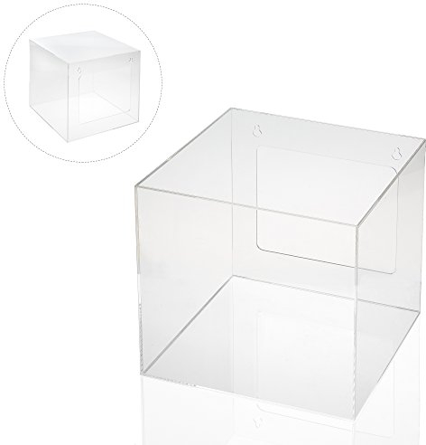 EH Design Präsentationsbox aus Acrylglas 30 cm x 30 cm x 30 cm I Transparenter Schaukasten aus hochwertigem Acryl in Würfelform zum Aufhängen, Langlebige Acryl-Box, Robuster Wandmontage-Würfel