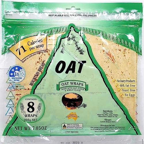 Mountain Bread 70% Oat Wraps 200 g