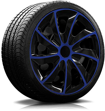15 Zoll RKK02 Multi-Color Line (Schwarz-Blau) Radkappen/Radzierblenden 4 Stück