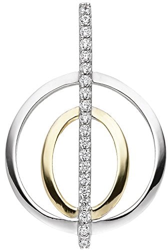 Jobo Damen-Anhänger aus 925 Silber Bicolor mit 20 Zirkonia