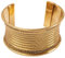 Touchstone NEW Indian Bollywood Desire Brass Base Exotic Workmanship Finely Placed Hammered Wire Stylish Wrist Enhancer 1.25 Inches Free Size Cuff Bracelet In Antique Gold Tone For Women.