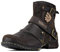 COWSDELLA Stivali da uomo in pelle con suola in gomma Stivali da Moto da Motociclista Cowboy con cerniera Chukka Stivaletti Classico