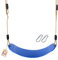 h2i Kinderschaukel 66cm x 14cm Sitzfläche 1,55m Ø10mm Seil für Schaukelhöhen von 2,00m bis 2,50m in Blau incl. Karabiner zum Einhängen