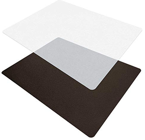 Schreibtischunterlage Neo | Schreibunterlage | Ideal für Büro und Zuhause | Rutschhemmend & strapazierfähig | Transparent oder Braun-transparent (Braun-transparent, 50 x 65 cm)