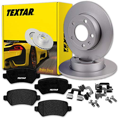 TEXTAR BREMSSCHEIBEN 240x10mm + BELÄGE HINTEN NUR für Fahrzeuge mit 4-Loch-Felge