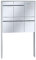 RENZ/Plan / 5er Freistehende Briefkastenanlage Standbriefkasten mit Sprechfeld / V4A-Edelstahl/Volumen 21 L/zum Einbetonieren/Dein-Briefkasten.de