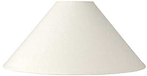 Extra Large 2 Feet Wide Empire Lamp Shade (Pre-Assembled) Linen Chimney White 6 Top x 13.5 High Spider with Replacement Harp and Finial Fitting - Springcrest