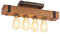 Lindby Deckenlampe Sverina (Landhaus, Vintage Rustikal) aus Holz (4 flammig E27) - Deckenleuchte Lampe Wohnzimmerleuchte