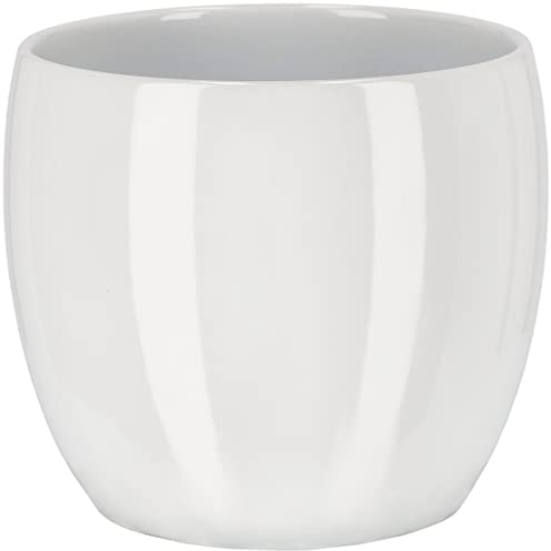 KOTARBAU® Maceta de cerámica de 125 cm, para Flores y Plantas, Color Blanco, macetero Redondo para Interiores, Maceta para el hogar, diseño Moderno y Elegante