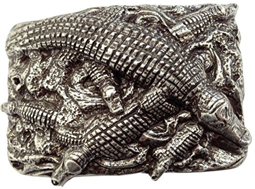 BELTINGER Gürtelschnalle Crocodile Pit 4,0 cm | Buckle Wechselschließe Gürtelschließe 40mm Massiv | Wechselgürtel bis 4cm