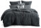 Aisbo Warme Bettwäsche 200x220 3teilig - Flauschige Teddy Fleece Winterbettwäsche 200 x 220, plüsch Bettwäsche-Sets 200x220cm Bettbezug mit Reißverschluss Duvet Cover Winter Grau