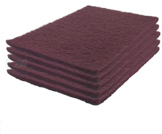 2W Schleifvlies Bogen -150mm x 230mm Rot - P320 | Schleifpad für Holz & Metall | flexibel, langlebig (5 Stück)