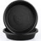 GAKUMXL Plant Saucer 15 20 27 30 36 39 cm 3 Pack plant tray Heavy Duty Sturdy Durable Thicker Plastic Plant Drip Trays for Indoor Outdoor Garden (20 cm, Black)