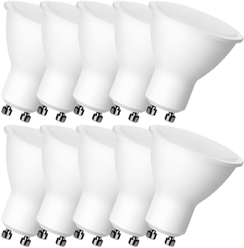 Kwazar Luminaire 10 x Led Leuchtmittel Gu10 7W Dimmbare Einbauleuchten Lampen 120° 560lm Warmweiss Reflektor Strahler Milk