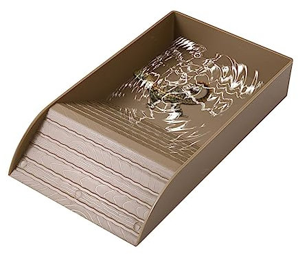 EventerAbreuvoir Tortue - Piscine antidérapant pour Reptiles avec Rampe,Nourriture Terrapins qualité Alimentaire pour se prélasser, Plate-Forme portative lézards Grenouilles
