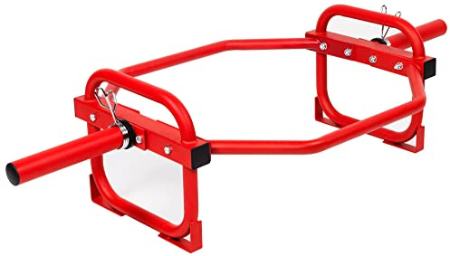 Signature Fitness Olympic 2-Inch Hex Weight Lifting Trap Bar, 500-Pound Capacity, Red