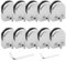 MOUYAT 10 Pcs 304 Stainless Steel Glass Clamps, 8-10mm Glass Balustrade Clamps, Adjustable Glass Shelf Brackets Flat Back for Balustrade Staircase Handrail, Mounting Hardware Included
