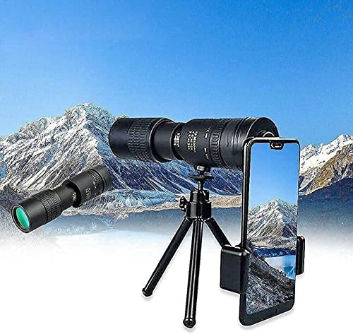 AGAATI Teleskop -4k, 4k 10-300 x 40 mm Super-Telezoom-Monokular-Teleskop, HD-Teleskop für Mobiltelefone (2 Teleskope + 2 Halterungen)