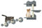 PawHut Katzen Kletterwand, 4-teilig, Katzenkletterwand, inkl. 1 x Sprungturm, 3 x Kratzbäume, Kletterwand Set, Kratzbaum mit Hängematte, Wandliege Katzen, Katzentreppe, Sisal, Grau+Beige