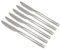 Argon Tableware Tondo Stainless Steel Dinner Knives - 22cm - Pack of 6 - Silver Dining Knives High Polished Flatware Metal Butter Knife Dishwasher Safe 6-Piece Table