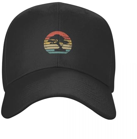 ENWIND Baseballmütze Retro Bonsai Baum Geschenk I Vintage Bonzai Cap Baseball Cap Snapback Cap Elegante Damenhüte Herren Hut