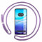 Tumundosmartphone Funda Colgante Transparente para Vivo V40 SE 5G con Cordon Morado