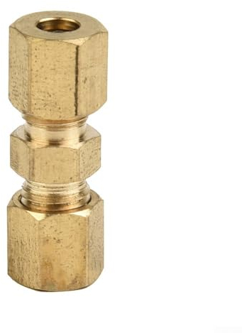 Raccords de tuyau de frein, raccords de compression droits en laiton de 3/16 po, raccords de tuyau de frein en cuivre autobloquants pour connecteurs de frein de voiture