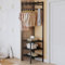 Porte-manteau d'angle à 2/3 niveaux pour couloir en métal, porte-vêtements autonome, étagère à chaussures pour chambre à coucher, salon et maison (B, 3 couches)