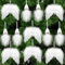 Naler White Feather Christmas Decorations 12Pcs - White Angel Wings Ornament - Hanging Angel - Xmas Tree Decorations